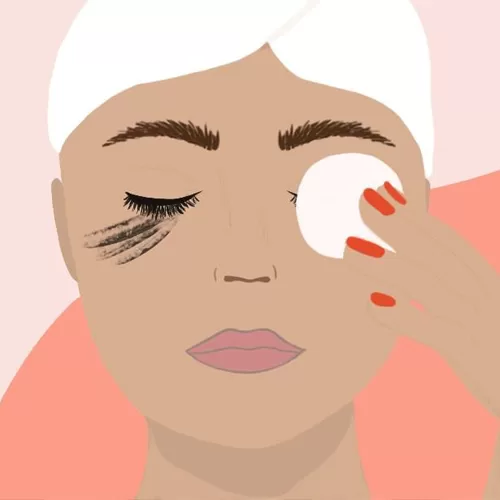 پاک نکردن آرایش قبل از خواب