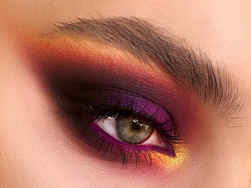 آموزش آرایش چشم و صورت پاییزی